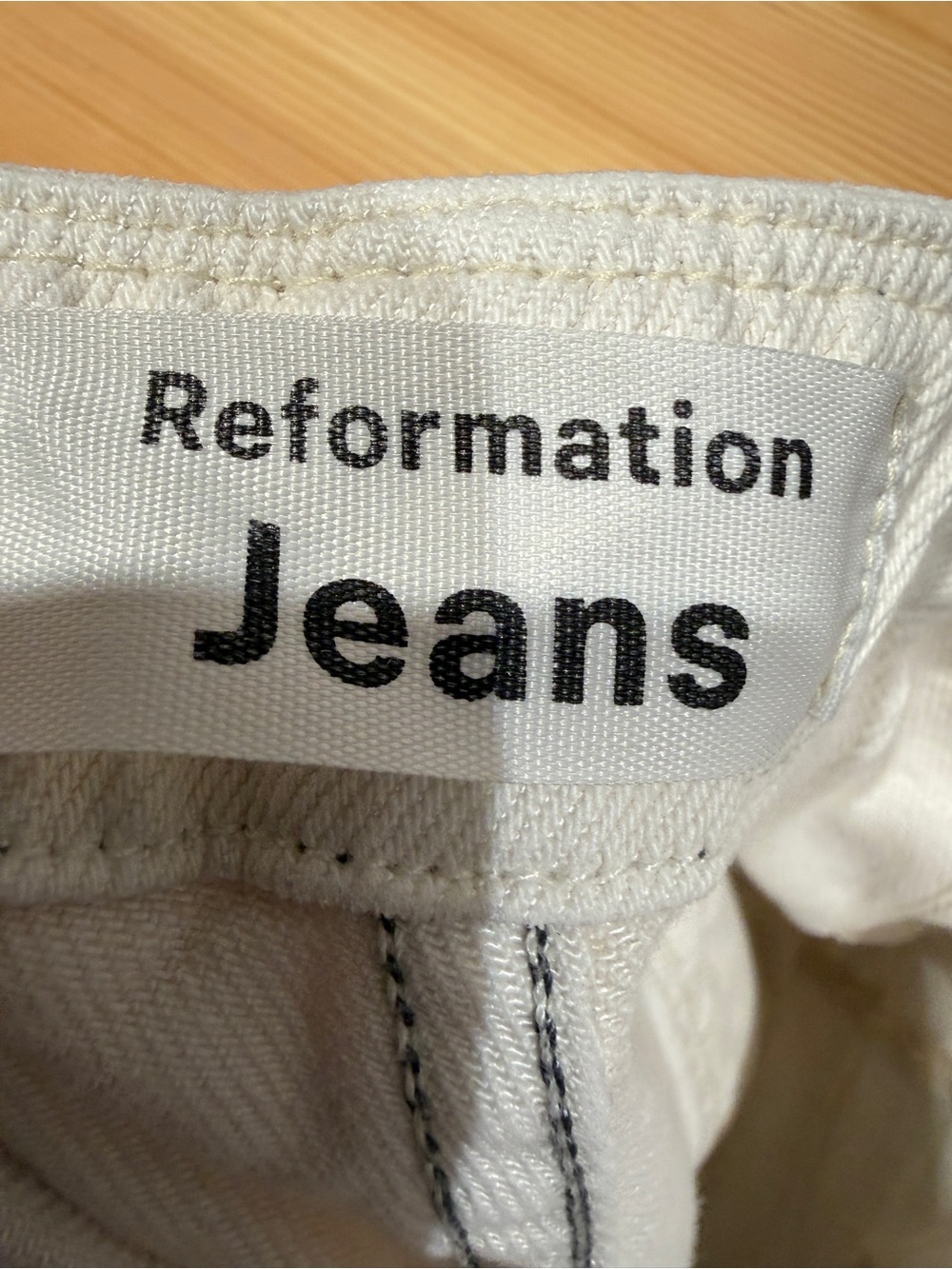 Reformation Eloise High Rise Wide Leg Jeans in Ivory - Size 28 - Picture 14 of 17